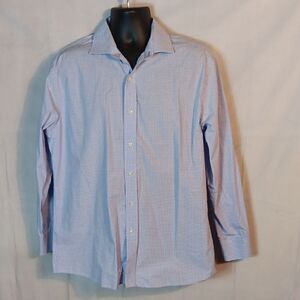 Tommy Hilfiger Men's Blue Checkered Untuck Shirt
